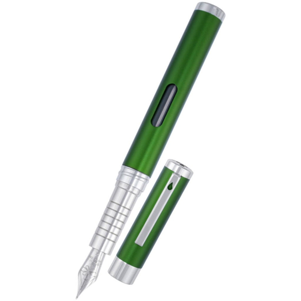 Diplomat Nexus Fountain Pen - Green - Chrome Trim - Pen Boutique Ltd