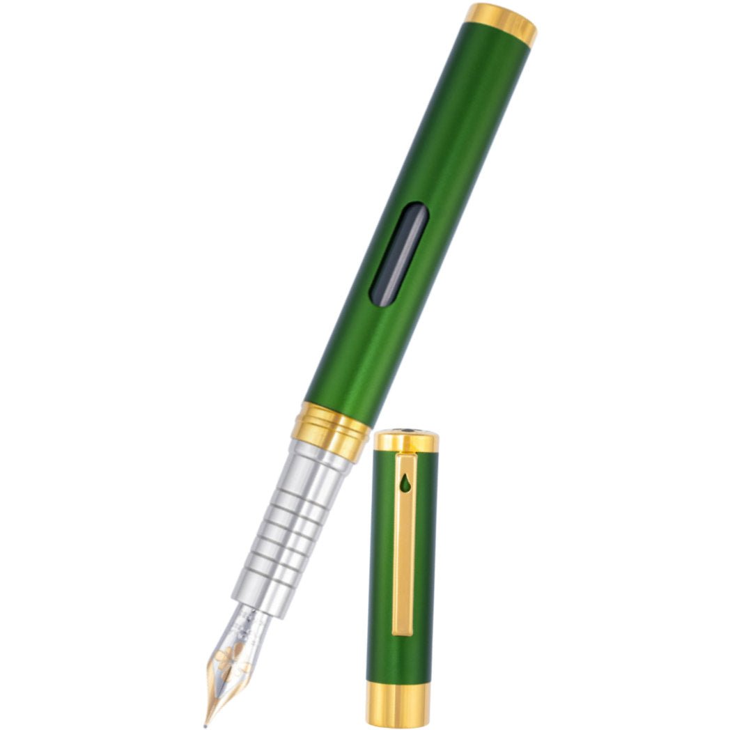 Diplomat Nexus Fountain Pen - Green - Gold Trim - 14K - Pen Boutique Ltd