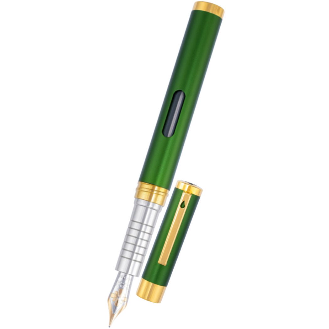 Diplomat Nexus Fountain Pen - Green - Gold Trim - 14K - Pen Boutique Ltd