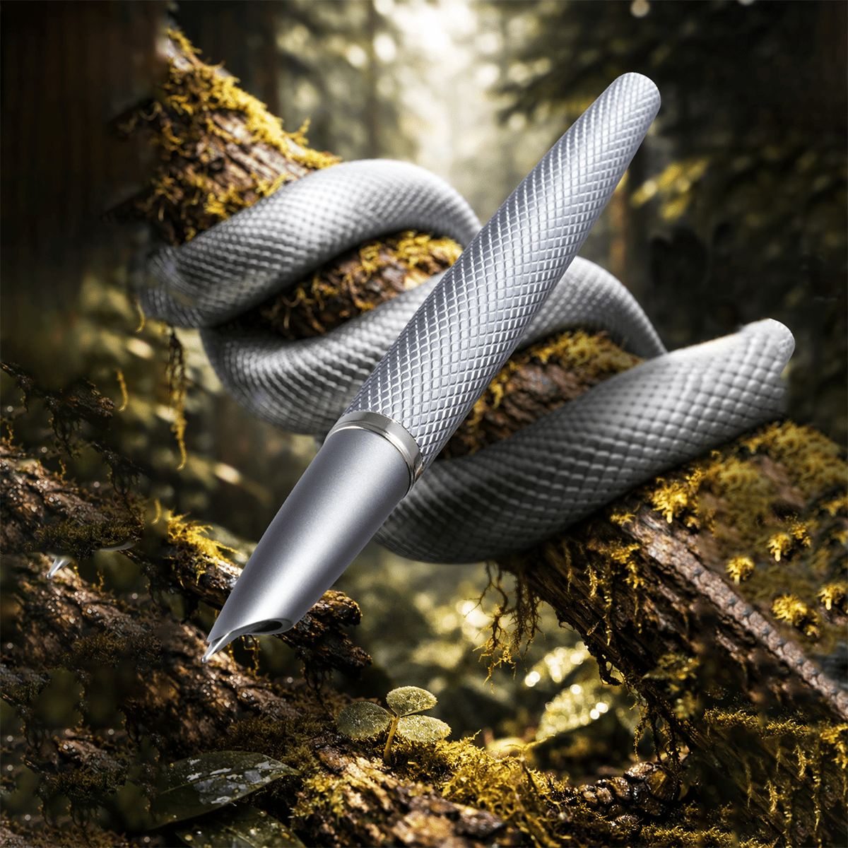Diplomat Viper Fountain Pen - Silver - Pen Boutique Ltd