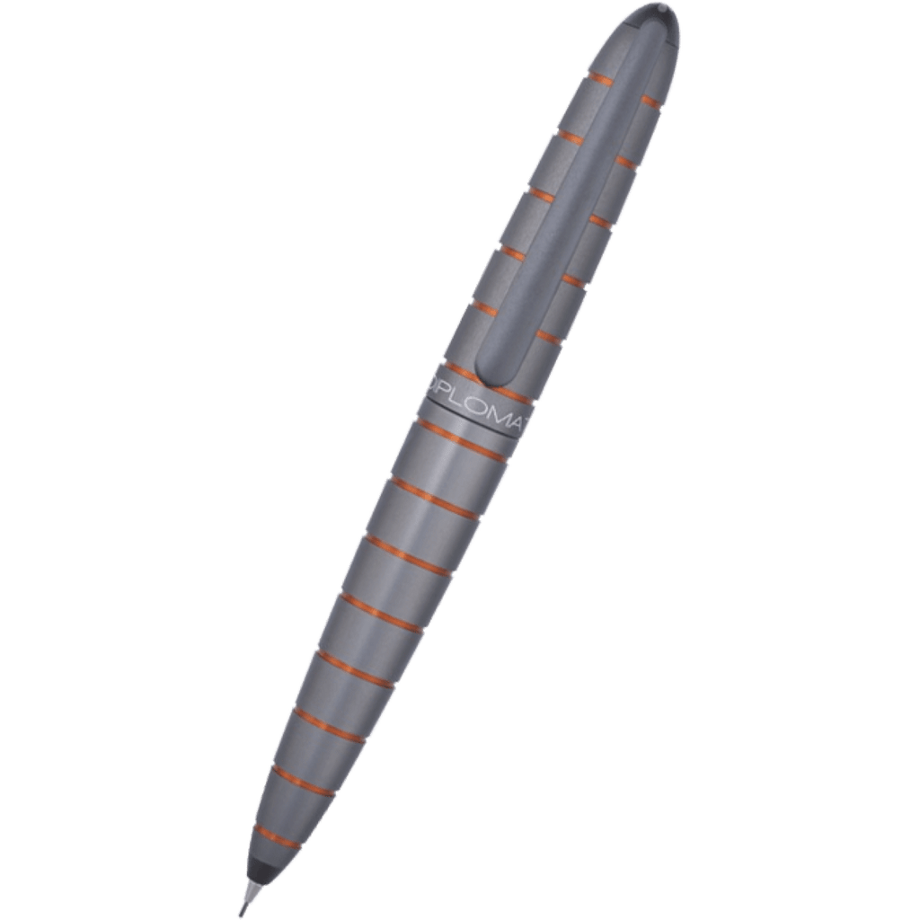Diplomat Elox Ring Mechanical Pencil - Grey/Orange - Pen Boutique Ltd