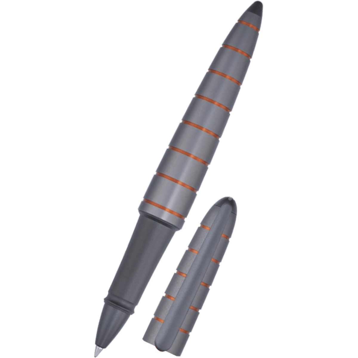 Diplomat Elox Ring Rollerball Pen - Grey/Orange - Pen Boutique Ltd