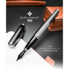 Diplomat Excellence A2 Guilloche Fountain Pen - Black/Chrome - Pen Boutique Ltd