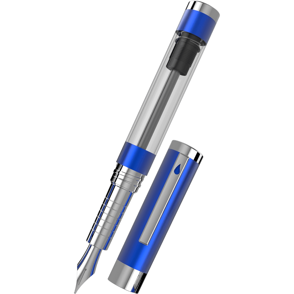 Diplomat Nexus Demo Fountain Pen - Blue - Chrome Trim (Limited Edition) - Pen Boutique Ltd
