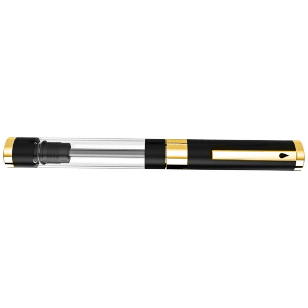 Diplomat Nexus Fountain Pen - Black - Gold Trim - 14K - Pen Boutique Ltd