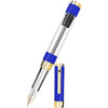 Diplomat Nexus Fountain Pen - Blue - Gold Trim - 14K - Pen Boutique Ltd