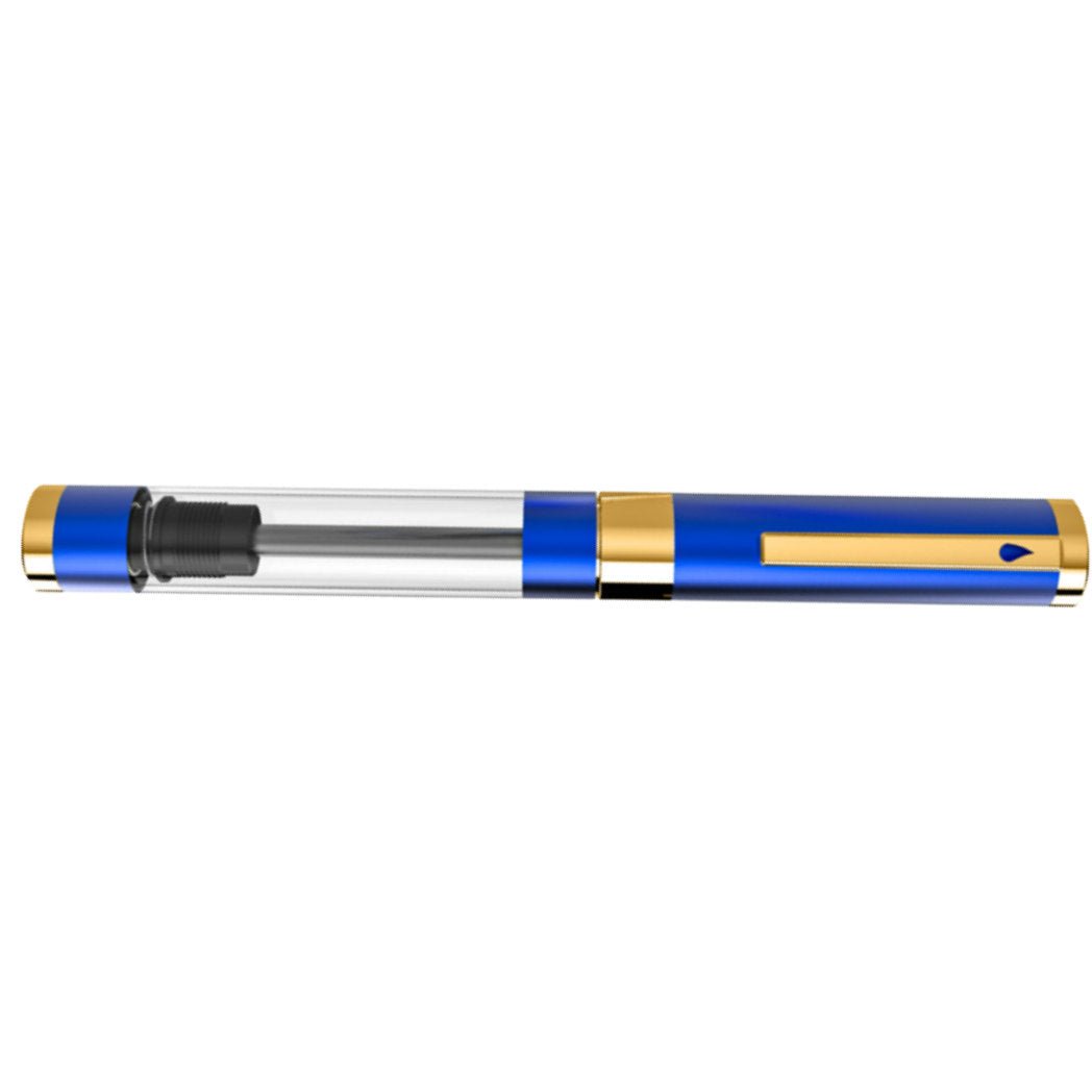 Diplomat Nexus Fountain Pen - Blue - Gold Trim - 14K - Pen Boutique Ltd