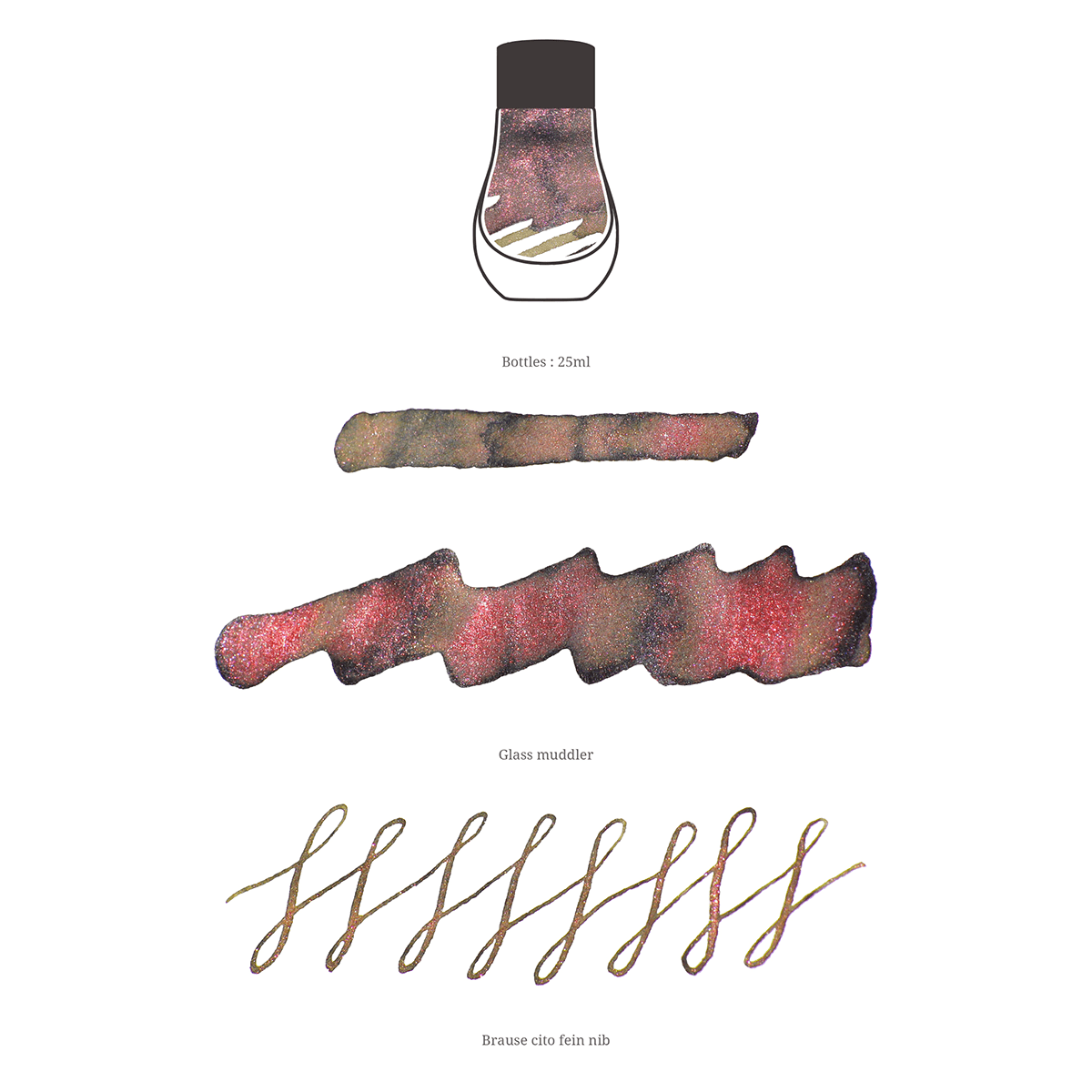 Dominant Industry Pearl Ink Bottle - Autumn Forest - 25ml - Pen Boutique Ltd