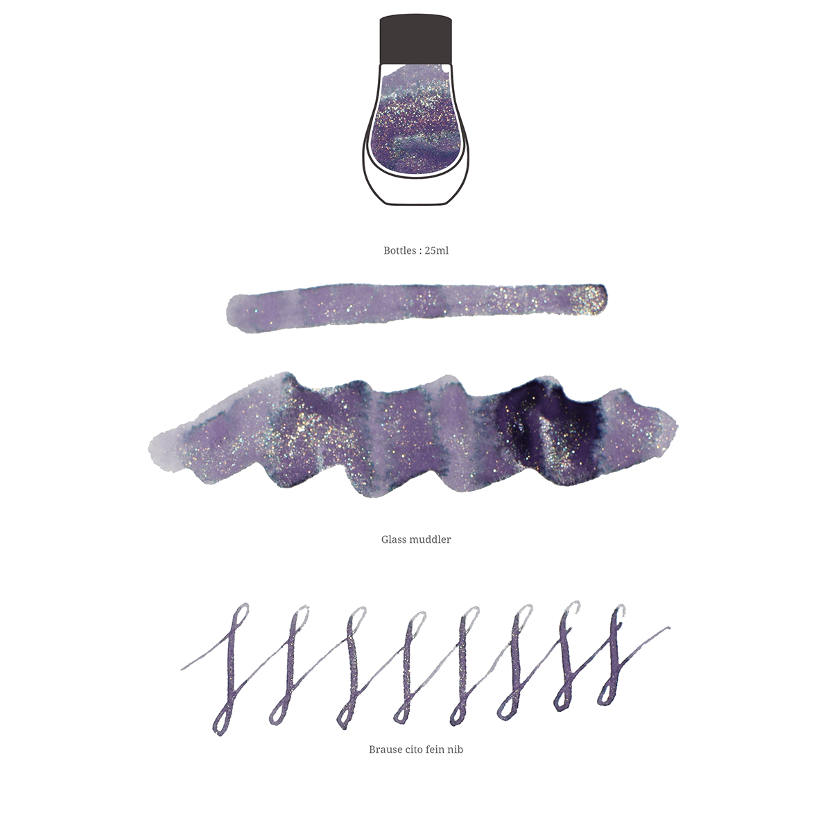 Dominant Industry Pearl Ink Bottle - Les Nymphéas: Matin - 25ml (Painter Series) - Pen Boutique Ltd