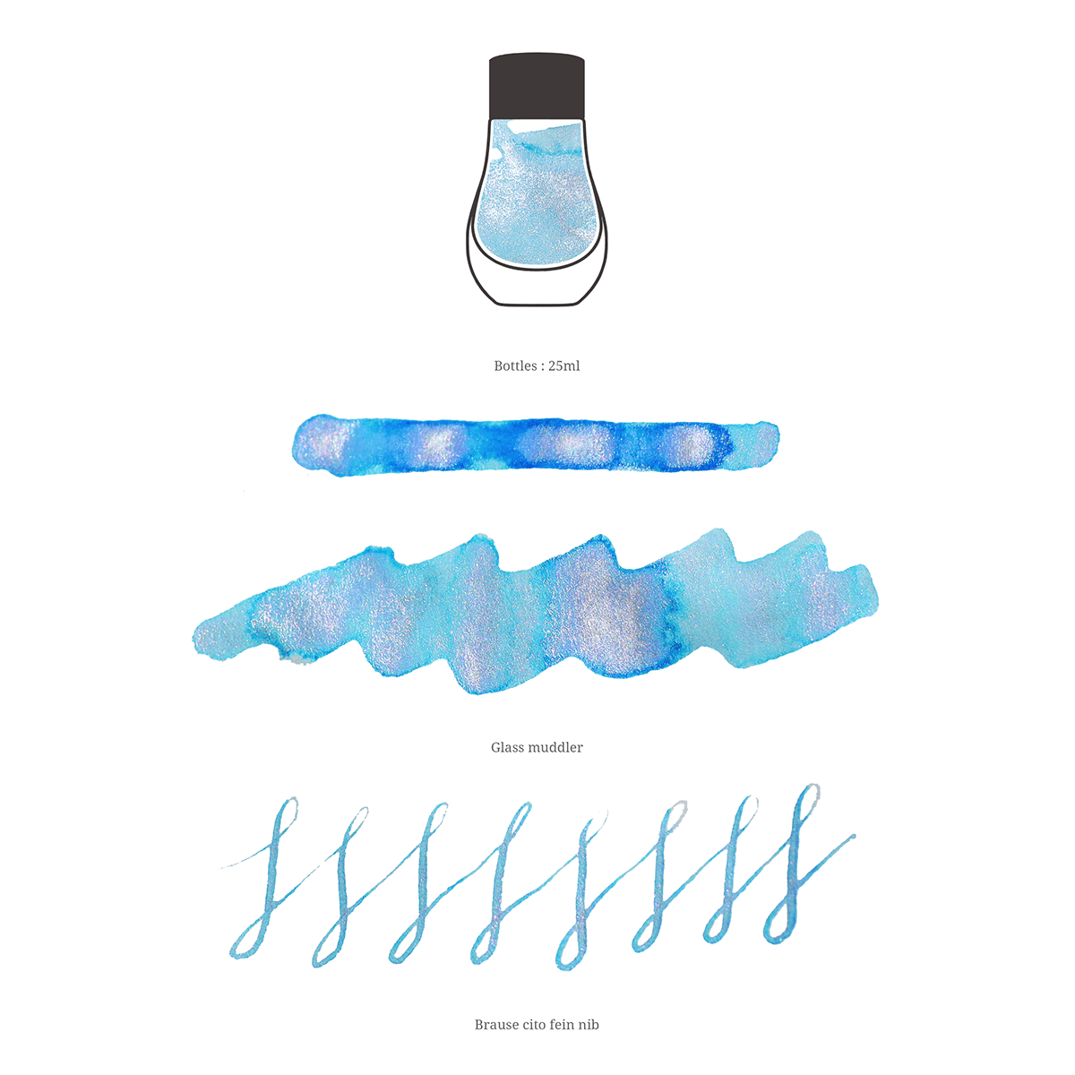 Dominant Industry Pearl Ink Bottle - Snowfield - 25ml - Pen Boutique Ltd