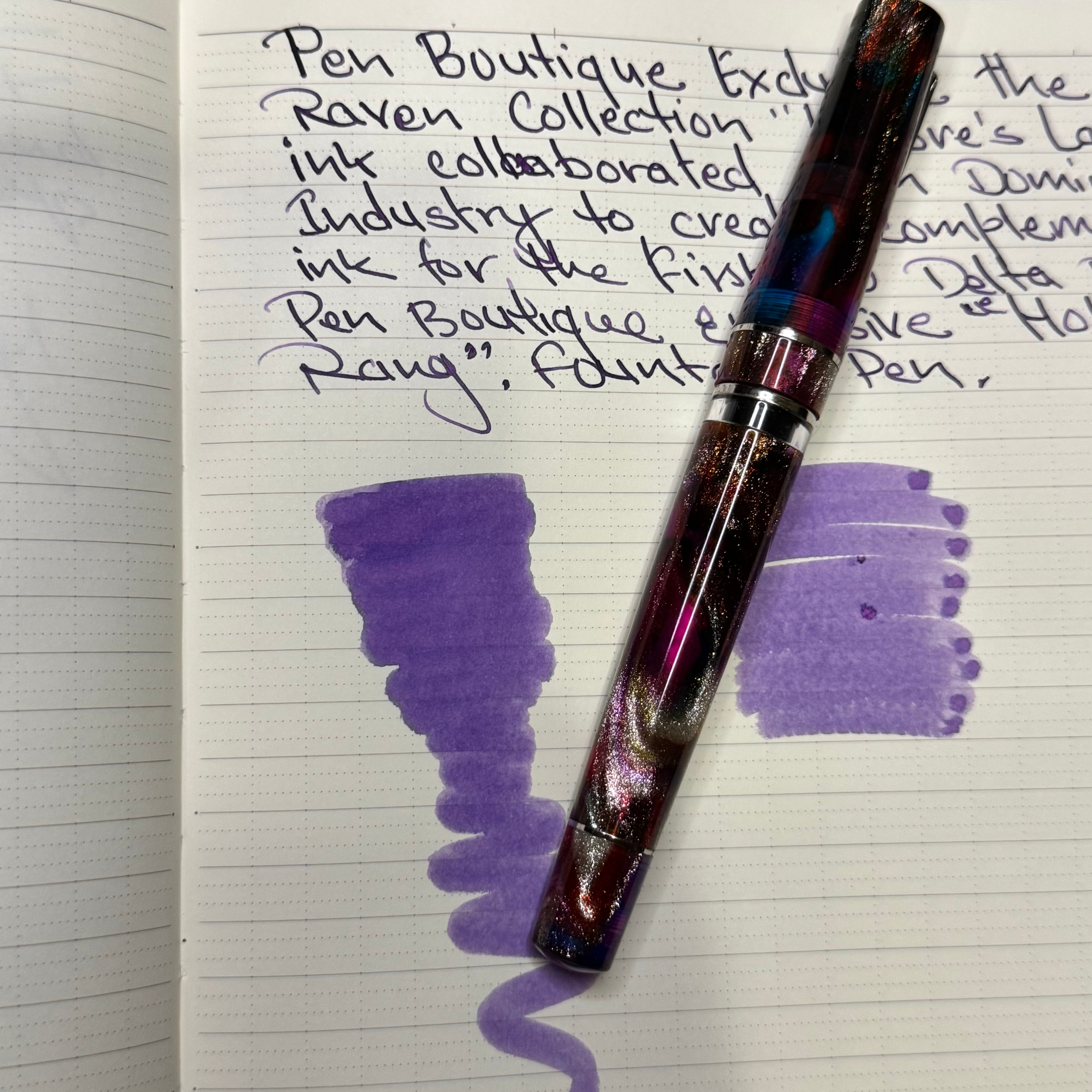 Dominant Industry x Pen Boutique Standard Ink Bottle - Raven Series - Lenore's Lament - Pen Boutique Ltd