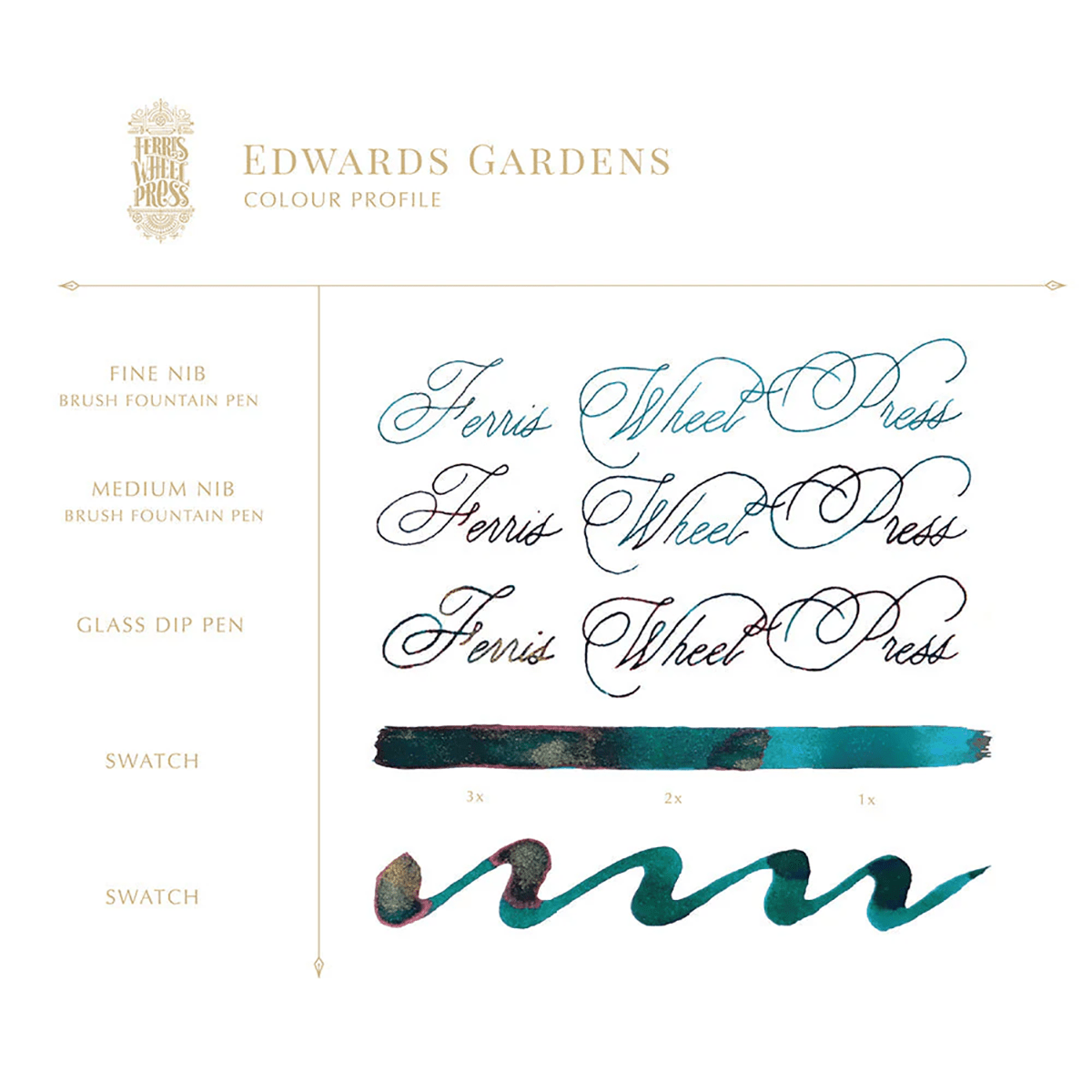 Ferris Wheel Press Ink Bottle - Edwards Gardens - 38ml - Pen Boutique Ltd