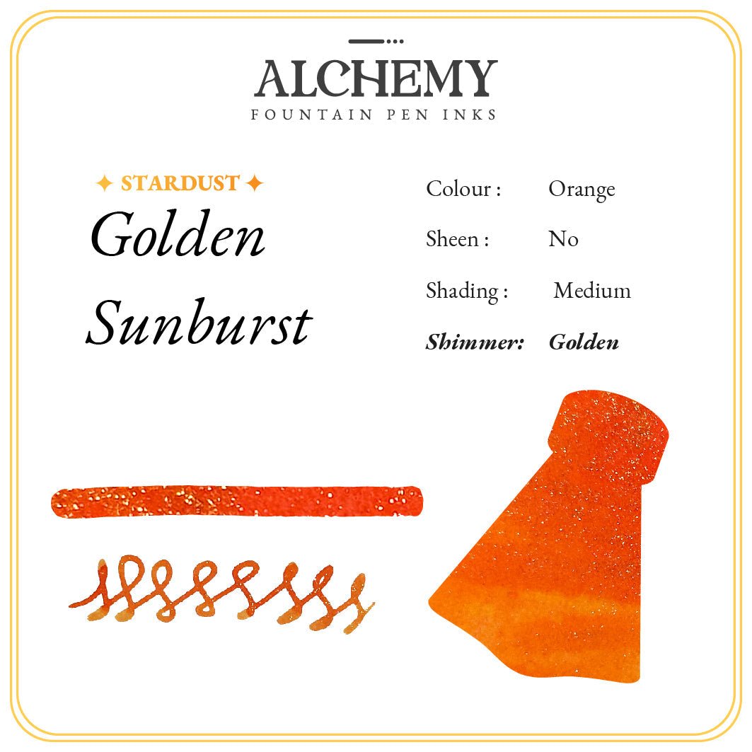 Endless Alchemy Stardust Shimmer Ink - Golden Sunburst - Pen Boutique Ltd