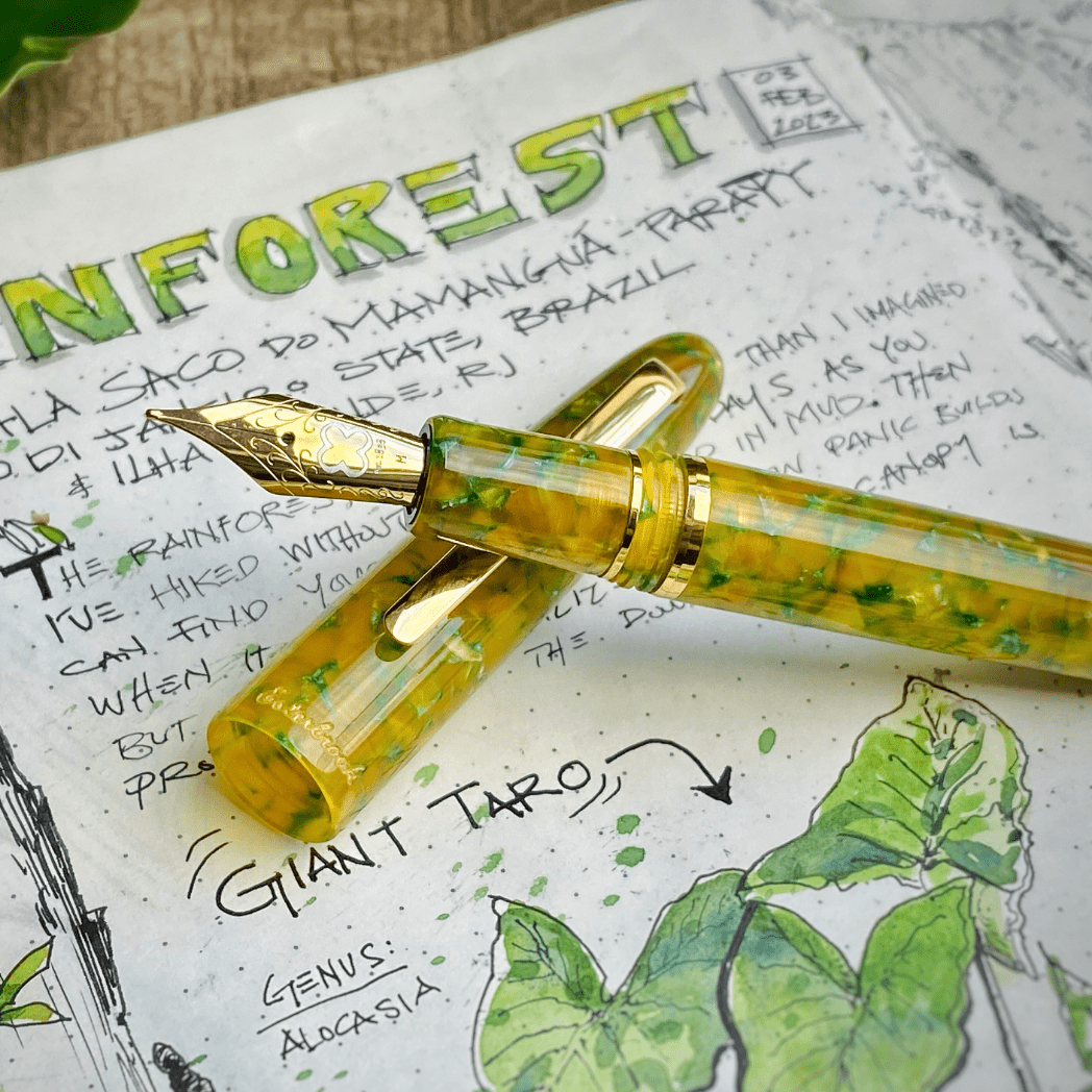 Esterbrook Estie Fountain Pen - Tropical Rain Forest - Stainless (Oversized) - Pen Boutique Ltd