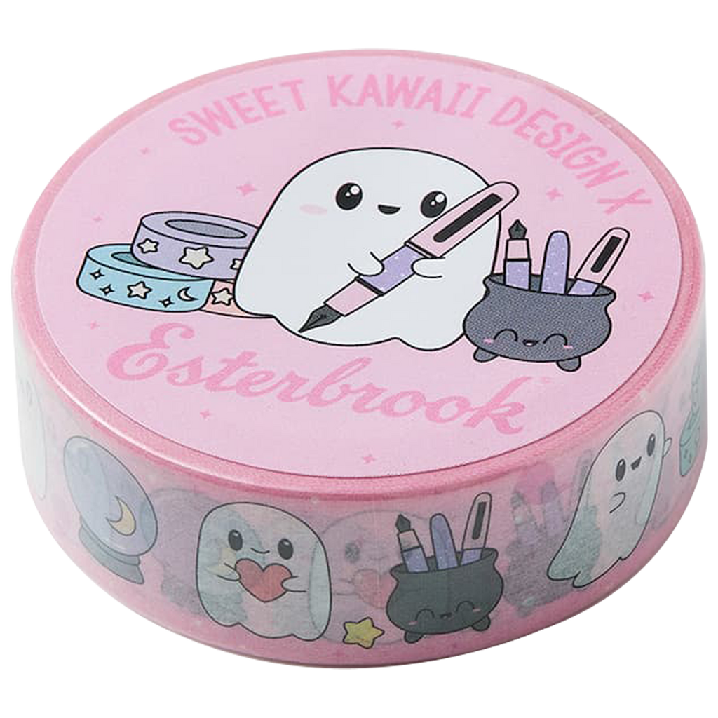 Esterbrook x Sweet Kawaii Design Washi Tape - Little Boo Thing - Pink - Pen Boutique Ltd