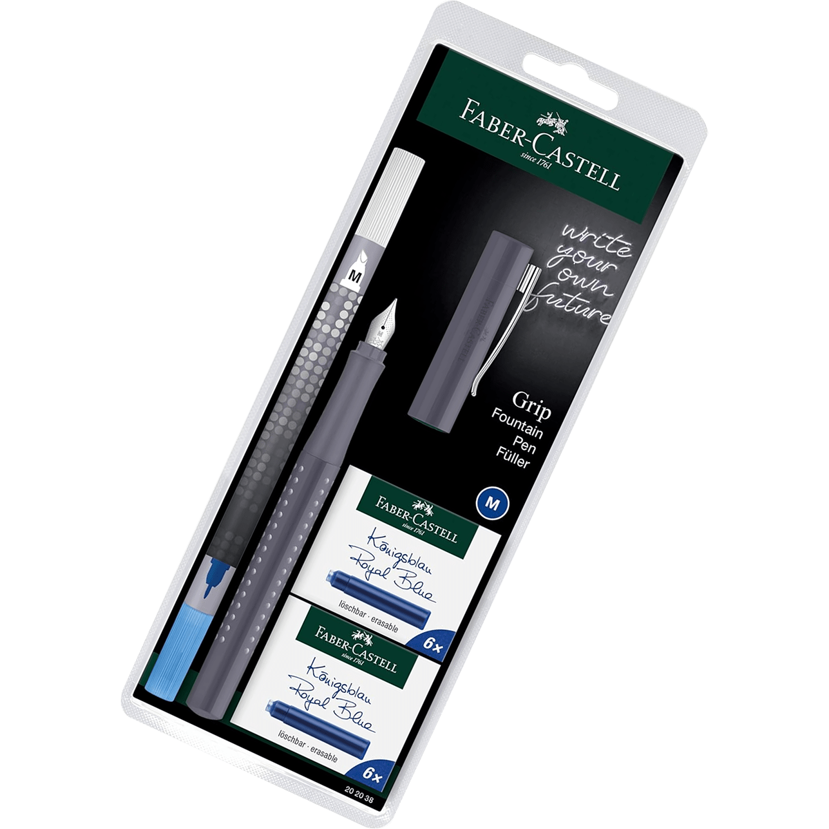 Faber - Castell Grip 2010 Fountain Pen - Dapple Grey - Pen Boutique Ltd