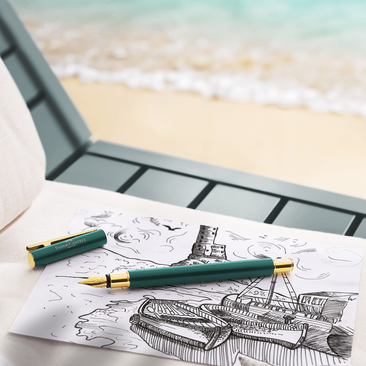 Faber - Castell NEO Slim Fountain Pen - Rainforest (Limited Edition) - Pen Boutique Ltd