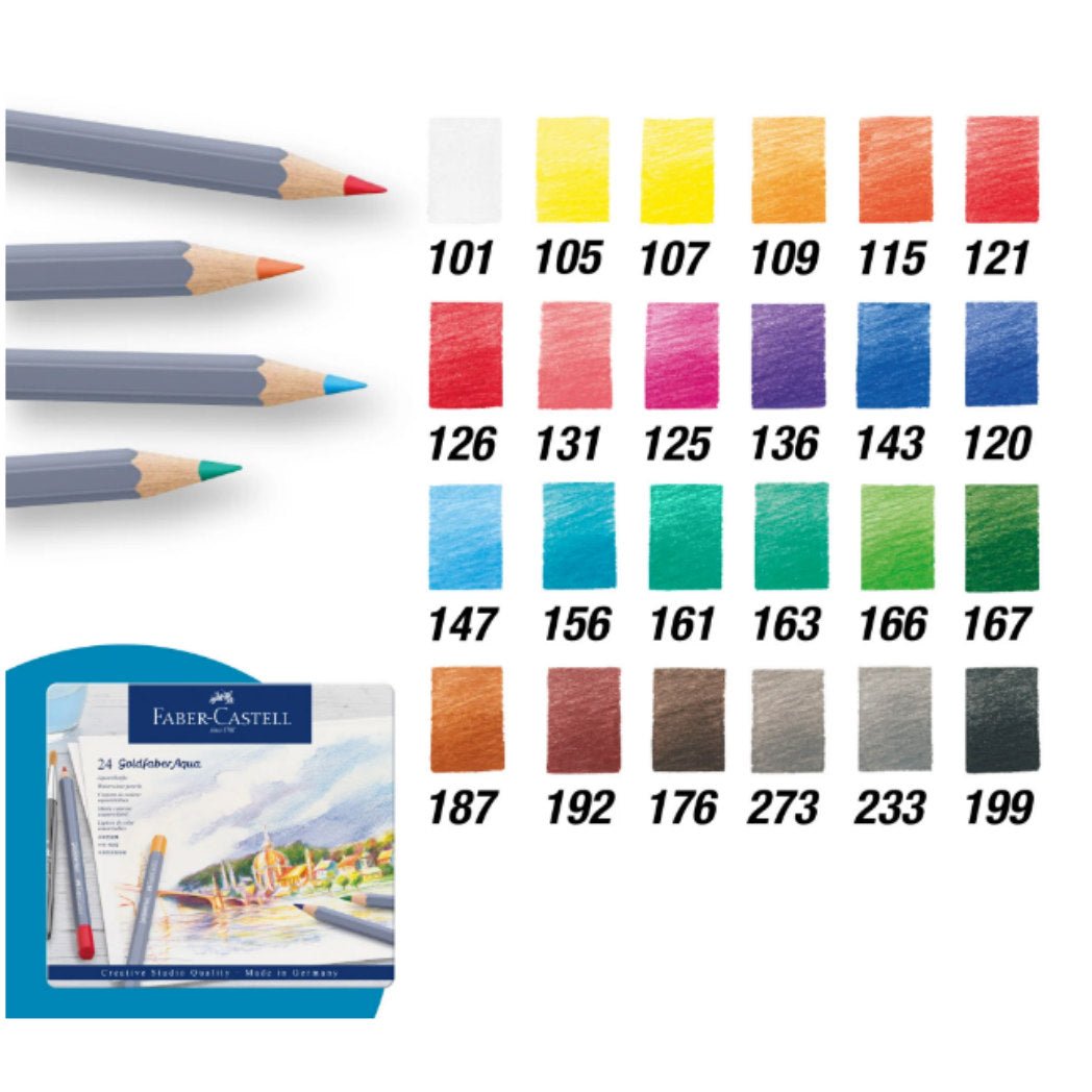 Faber - Castell Watercolor Pencils - Goldfaber Aqua - 24 ct - Pen Boutique Ltd