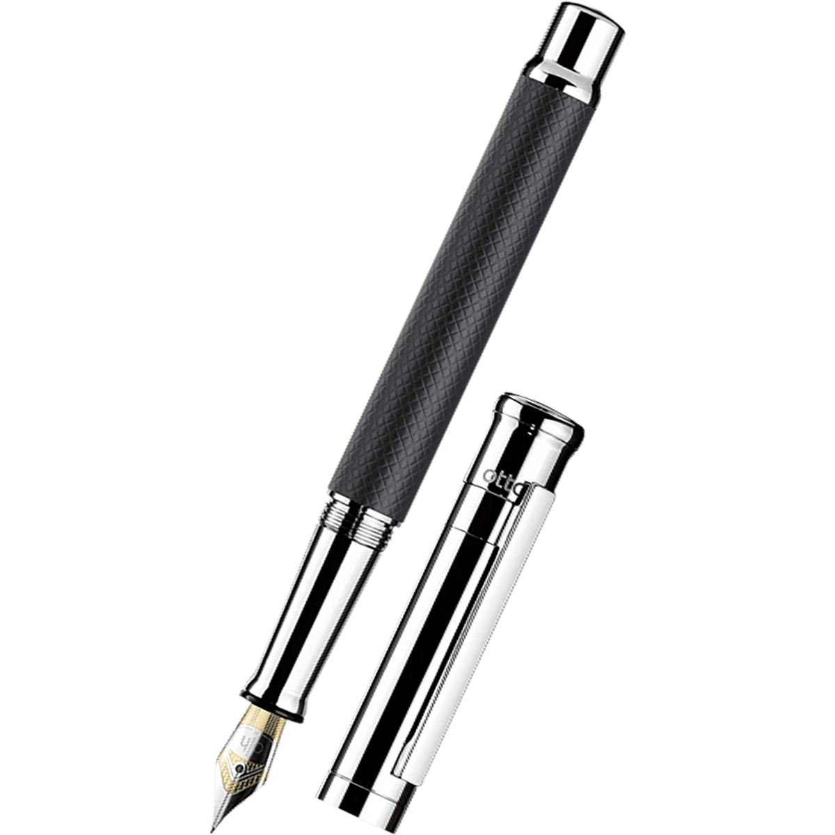 Faber - Castell x Otto Hutt Design 04 Fountain Pen - Black Matte Checkered - Pen Boutique Ltd