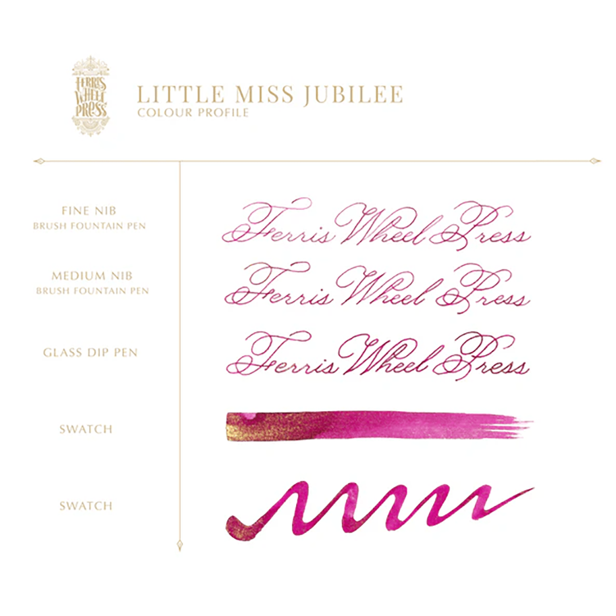 Ferris Wheel Press Ink Bottle - Little Miss Jubilee - 38ml ( Limited Edition) - Pen Boutique Ltd