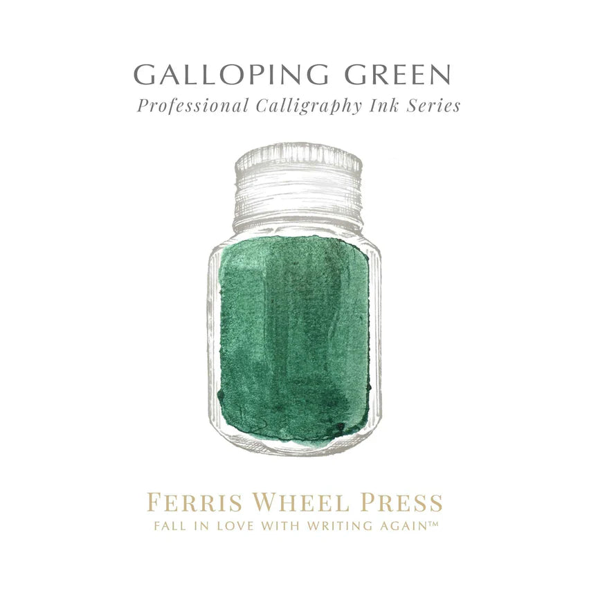 Ferris Wheel Press 28ml Calligraphy Ink - Galloping Green-Pen Boutique Ltd