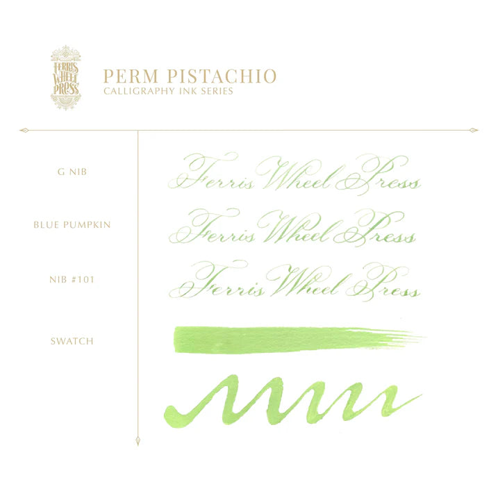 Ferris Wheel Press 28ml Calligraphy Ink - Perm Pistachio-Pen Boutique Ltd
