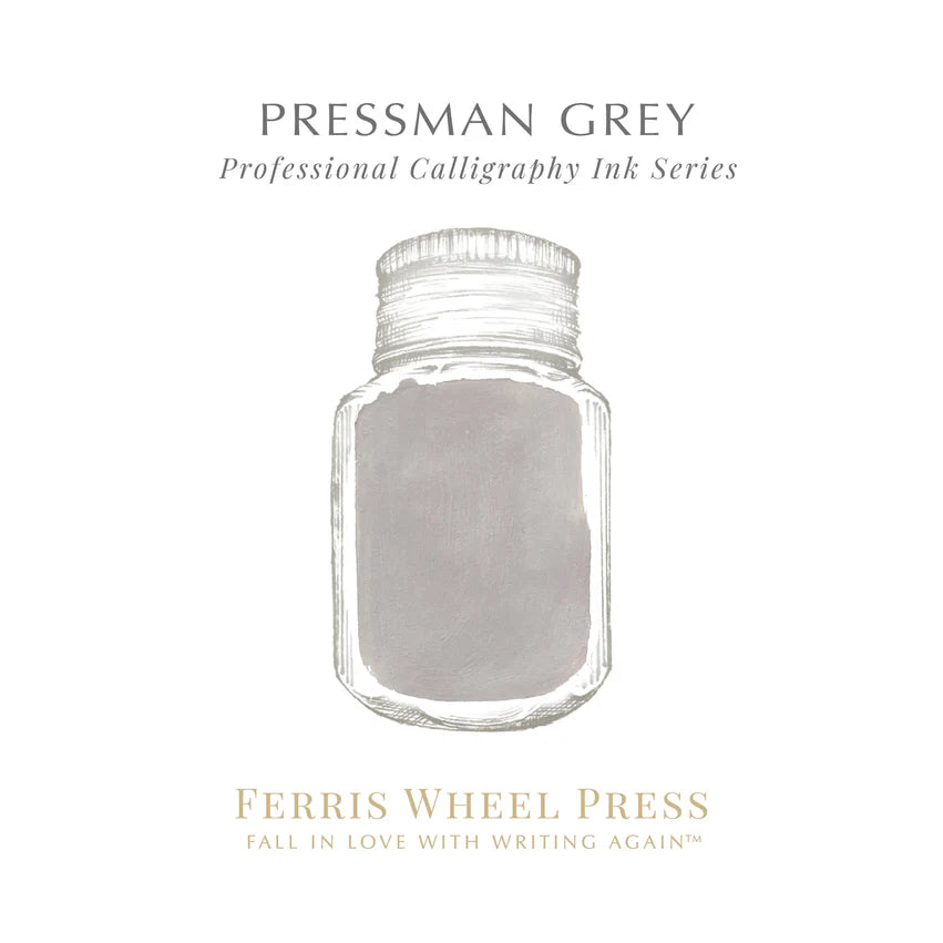 Ferris Wheel Press 28ml Calligraphy Ink - Pressman Grey-Pen Boutique Ltd