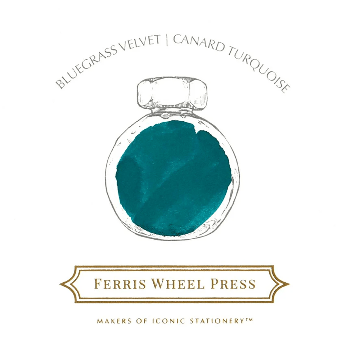 Ferris Wheel Press Ink Bottle - Bluegrass Velvet - 38ml - Pen Boutique Ltd
