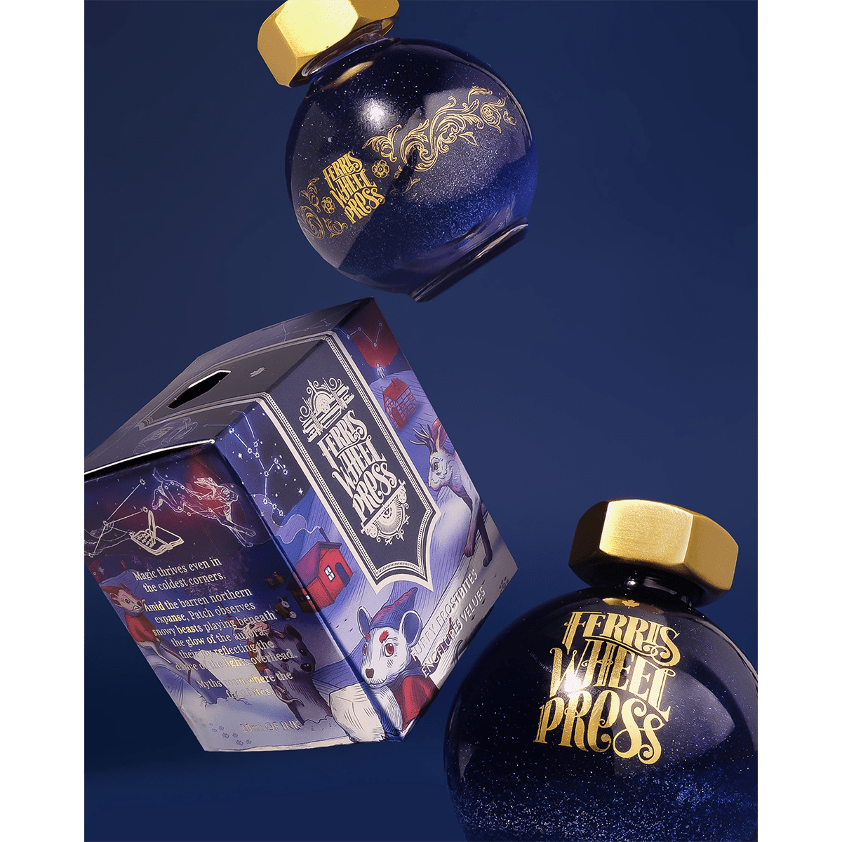 Ferris Wheel Press FerriTales Bestiary Ink Bottle Ink Bottle - Furry Frostbites - 85ml - Pen Boutique Ltd