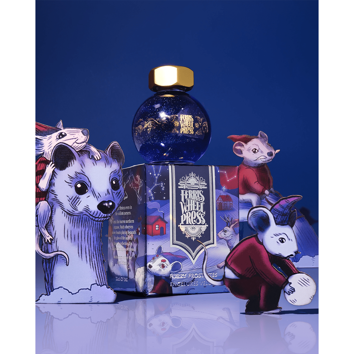 Ferris Wheel Press FerriTales Bestiary Ink Bottle Ink Bottle - Furry Frostbites - 85ml - Pen Boutique Ltd