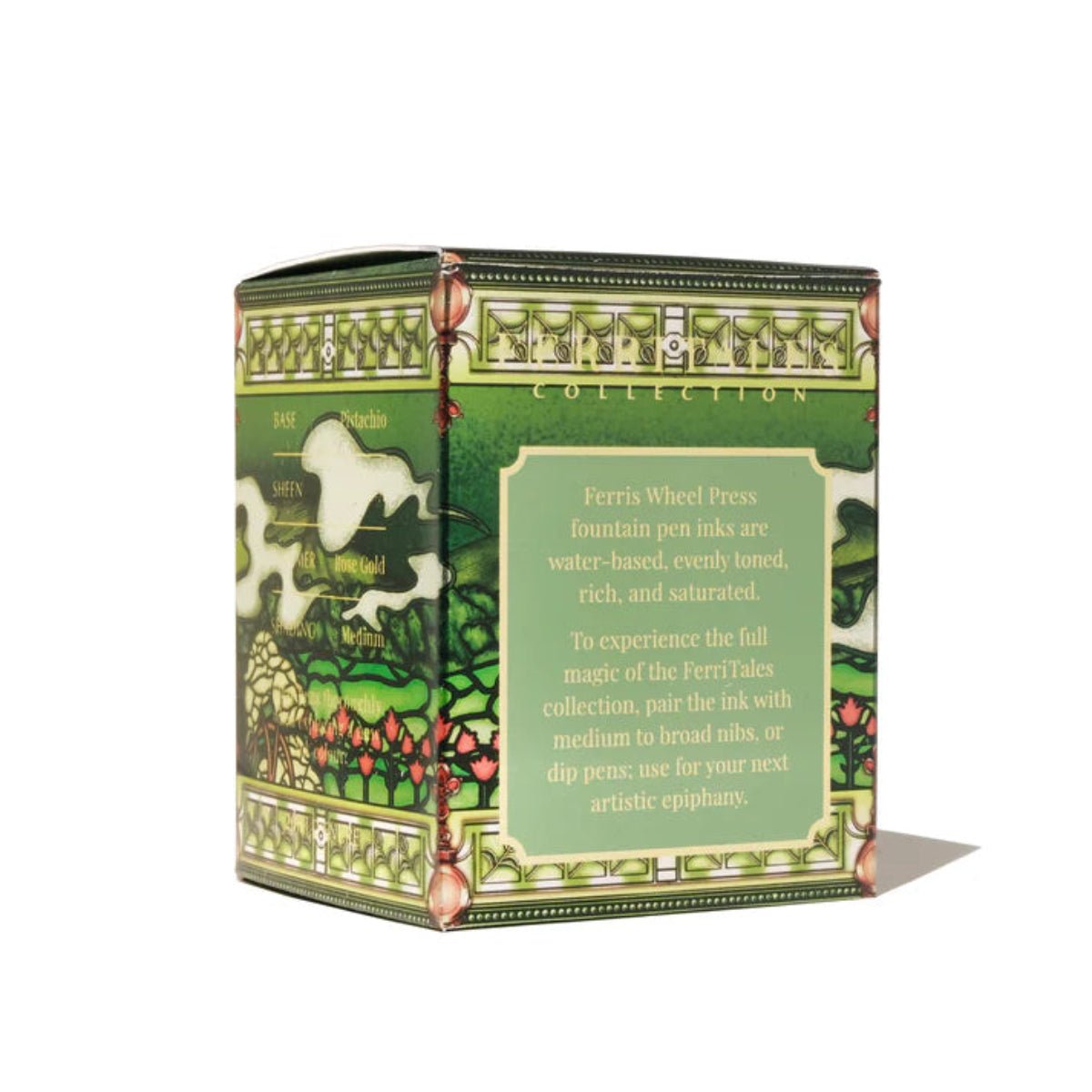 Ferris Wheel Press FerriTales The Book of Knights Ink Bottle - Panes of Peridot - 20ml - Pen Boutique Ltd
