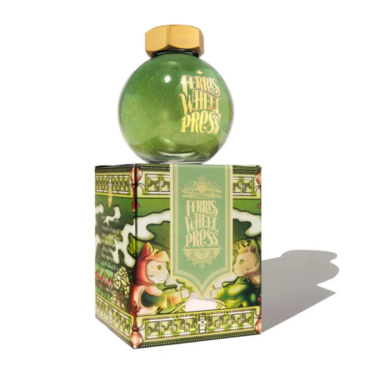 Ferris Wheel Press FerriTales The Book of Knights Ink Bottle - Panes of Peridot - 85ml - Pen Boutique Ltd