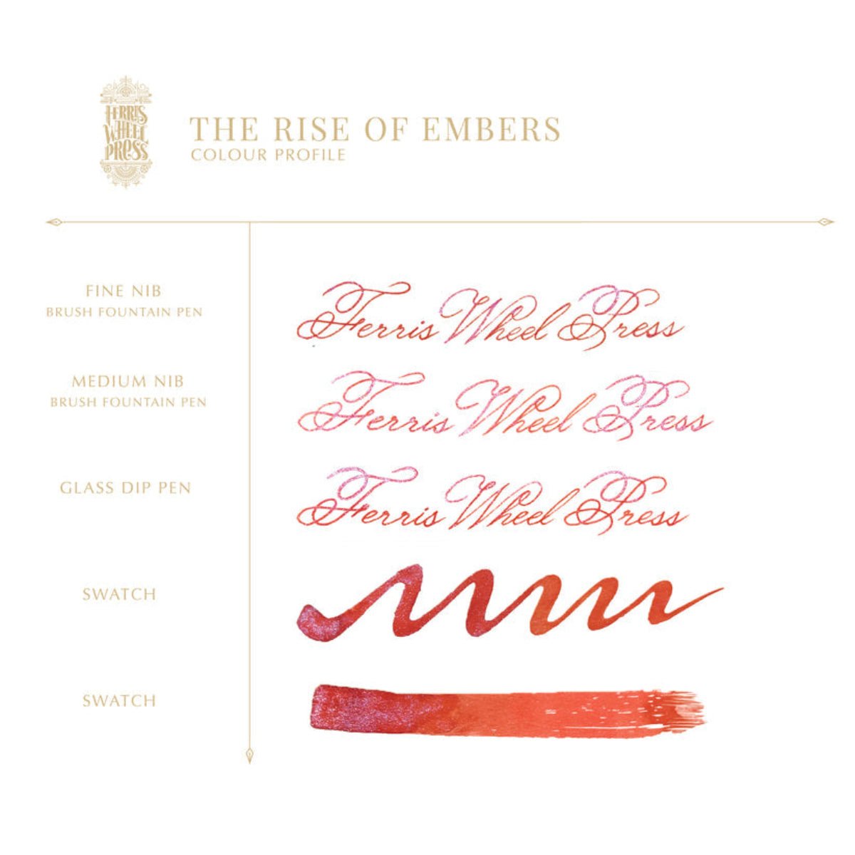 Ferris Wheel Press FerriTales The Book of Knights Ink Bottle - Rise of Embers - 10ml - Pen Boutique Ltd