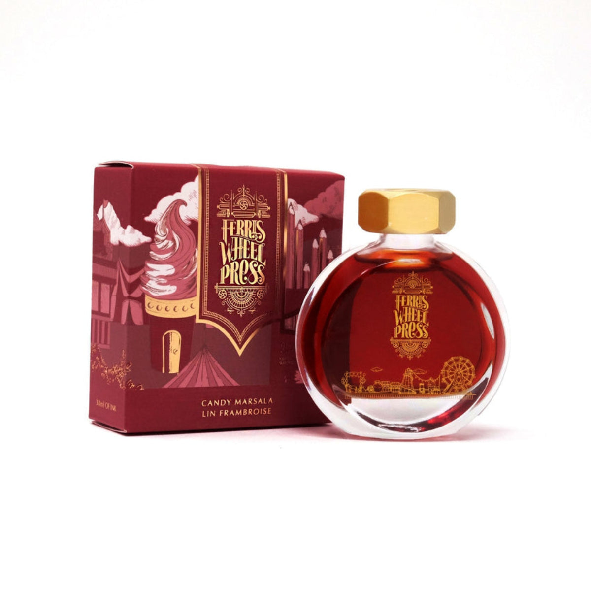 Ferris Wheel Press Ink Bottle - Candy Marsala - 38ml-Pen Boutique Ltd