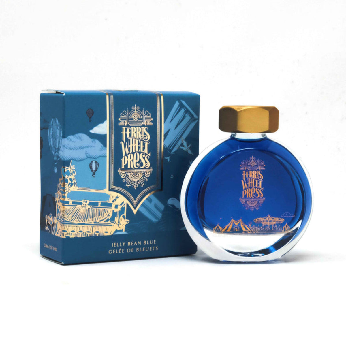 Ferris Wheel Press Ink Bottle - Jelly Bean Blue - 38ml-Pen Boutique Ltd