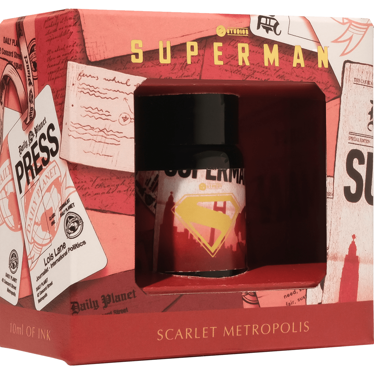 Ferris Wheel Press x Superman Ink Bottle - Scarlet Metropolis - 10ml - Pen Boutique Ltd
