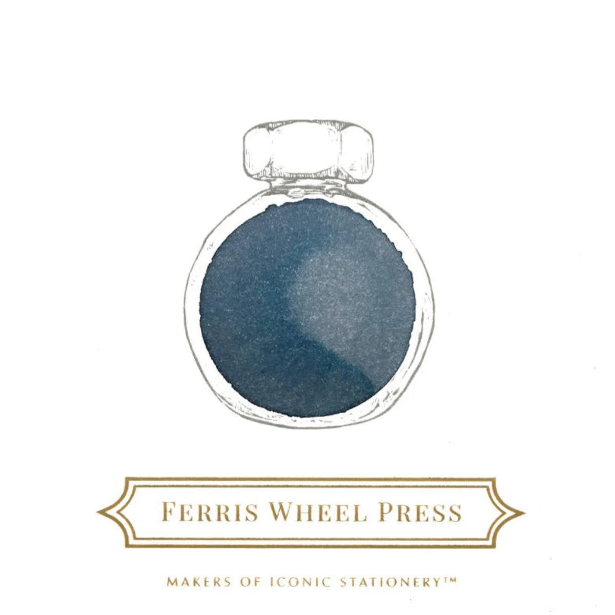 Ferris Wheel Press Ink Bottle - Storied Blue - 38ml-Pen Boutique Ltd