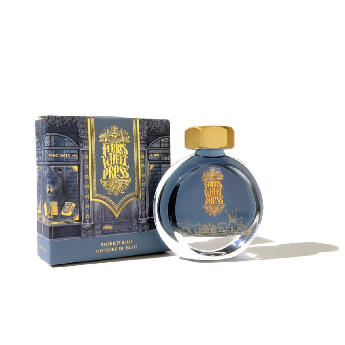 Ferris Wheel Press Ink Bottle - Storied Blue - 38ml-Pen Boutique Ltd