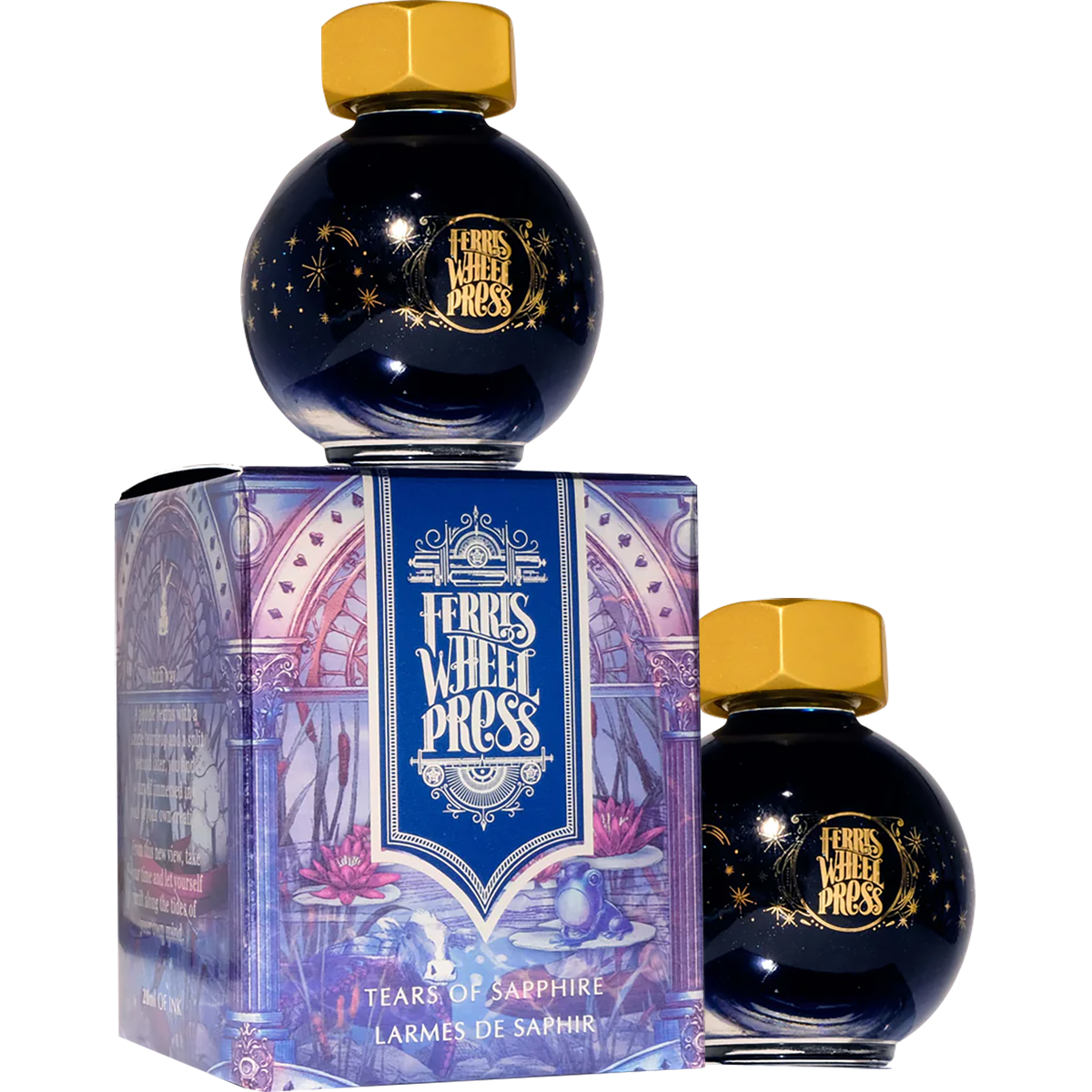 Ferris Wheel Press FerriTales Ink Bottle - Down the Rabbit Hole Tears of Sapphire - 20ml - Pen Boutique Ltd