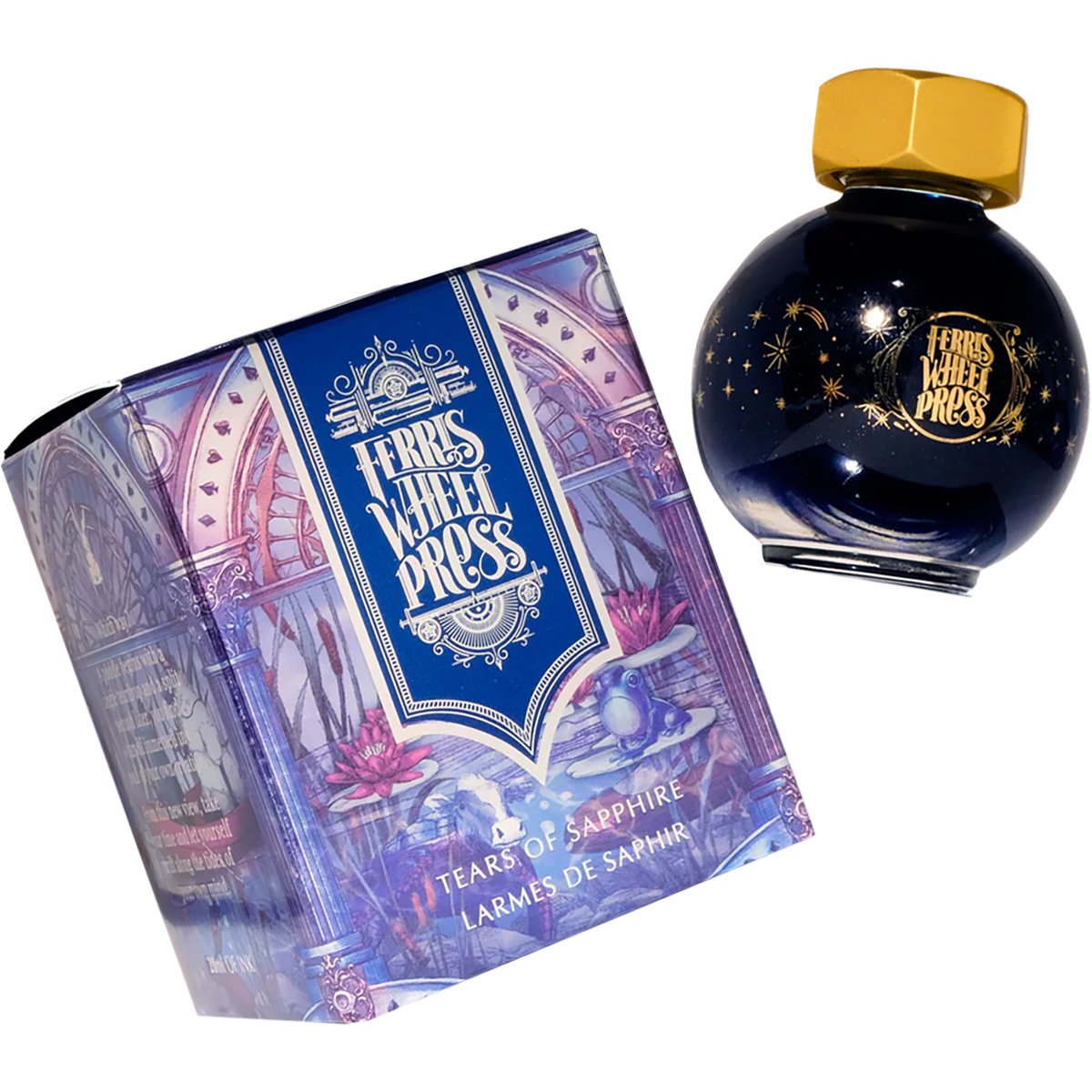 Ferris Wheel Press FerriTales Ink Bottle - Down the Rabbit Hole Tears of Sapphire - 20ml - Pen Boutique Ltd