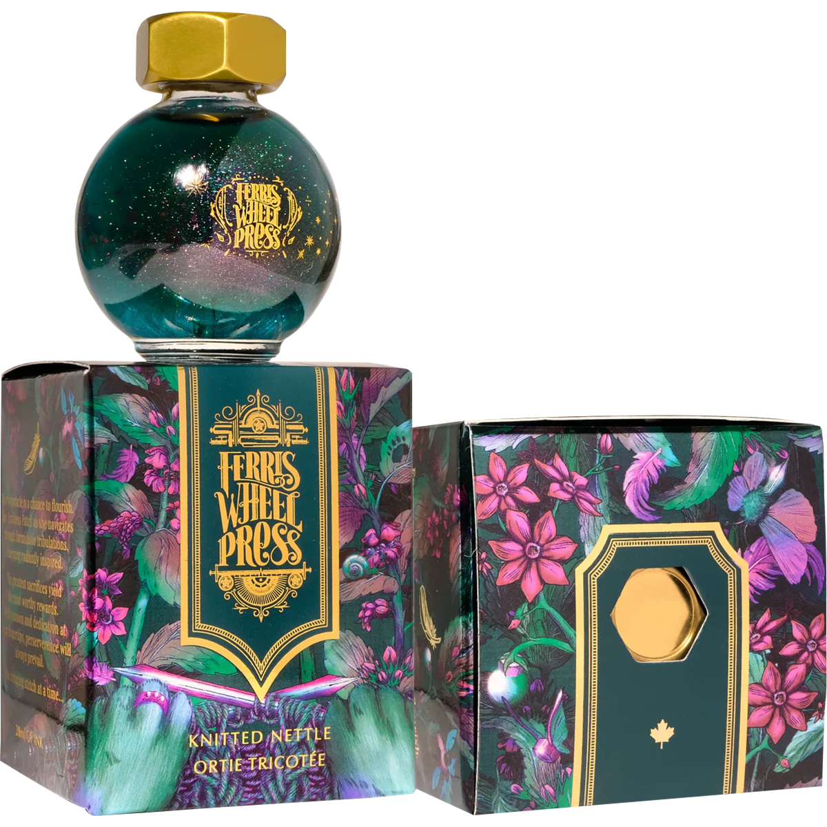 Ferris Wheel Press FerriTales Ink Bottle - The Wild Swans Knitted Nettle - 20ml - Pen Boutique Ltd