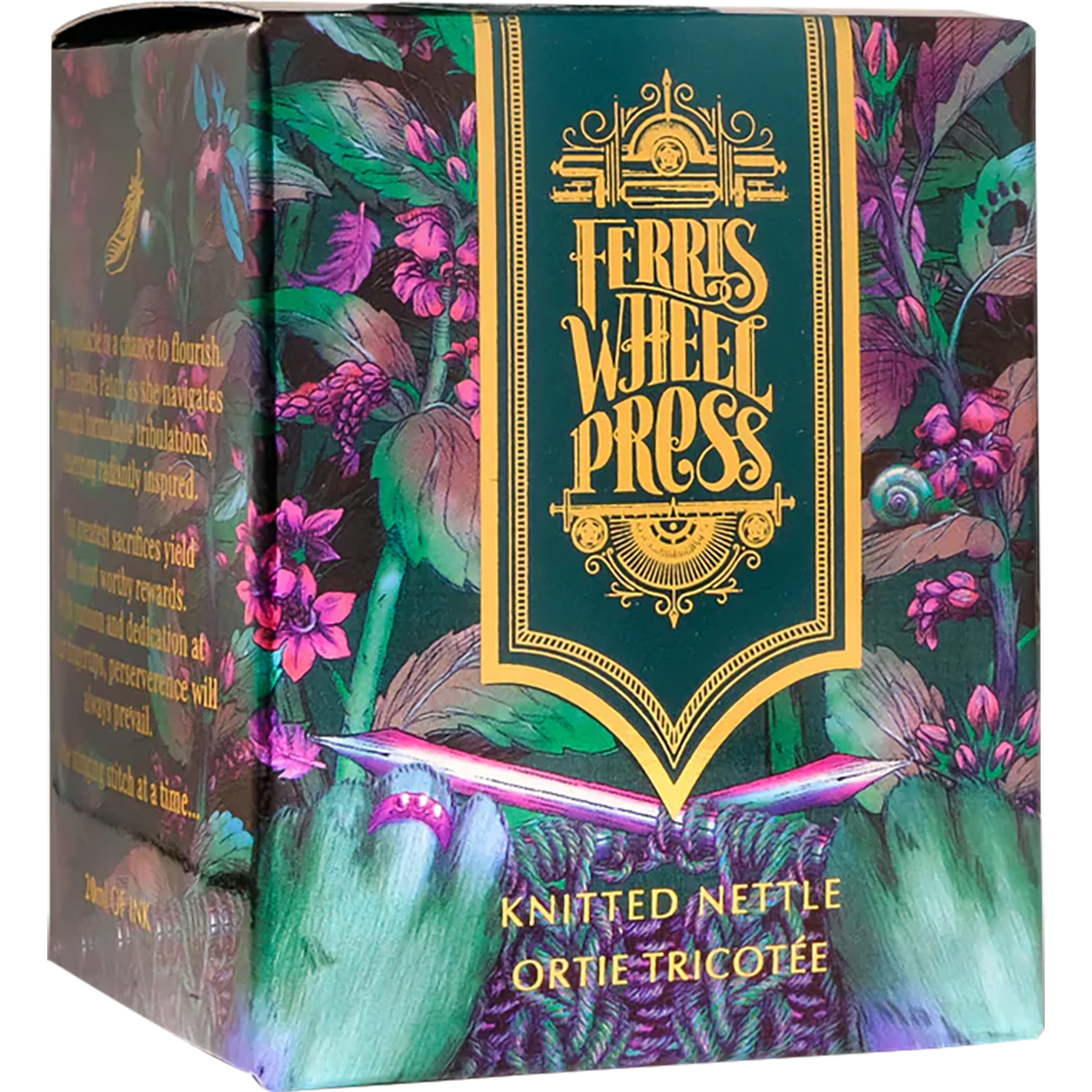 Ferris Wheel Press FerriTales Ink Bottle - The Wild Swans Knitted Nettle - 20ml - Pen Boutique Ltd