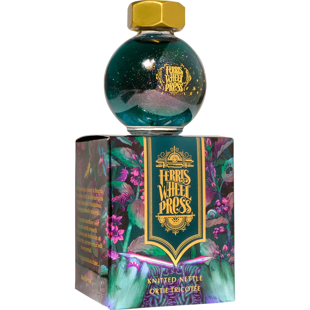 Ferris Wheel Press FerriTales Ink Bottle - The Wild Swans Knitted Nettle - 20ml - Pen Boutique Ltd