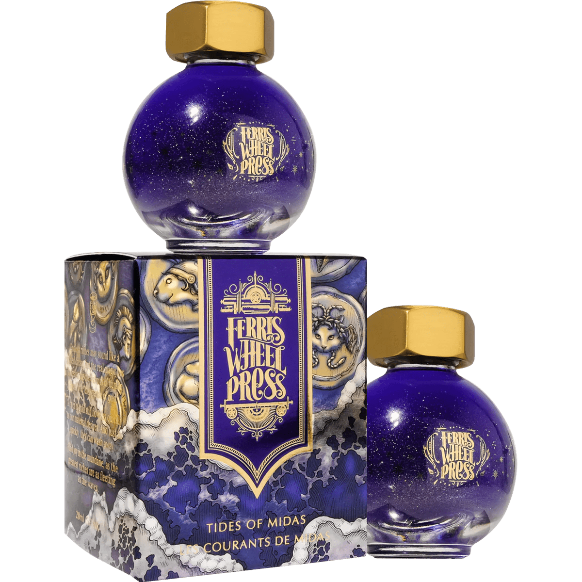 Ferris Wheel Press FerriTales Ink Bottle - King Midas Tides of Midas - 20ml - Pen Boutique Ltd