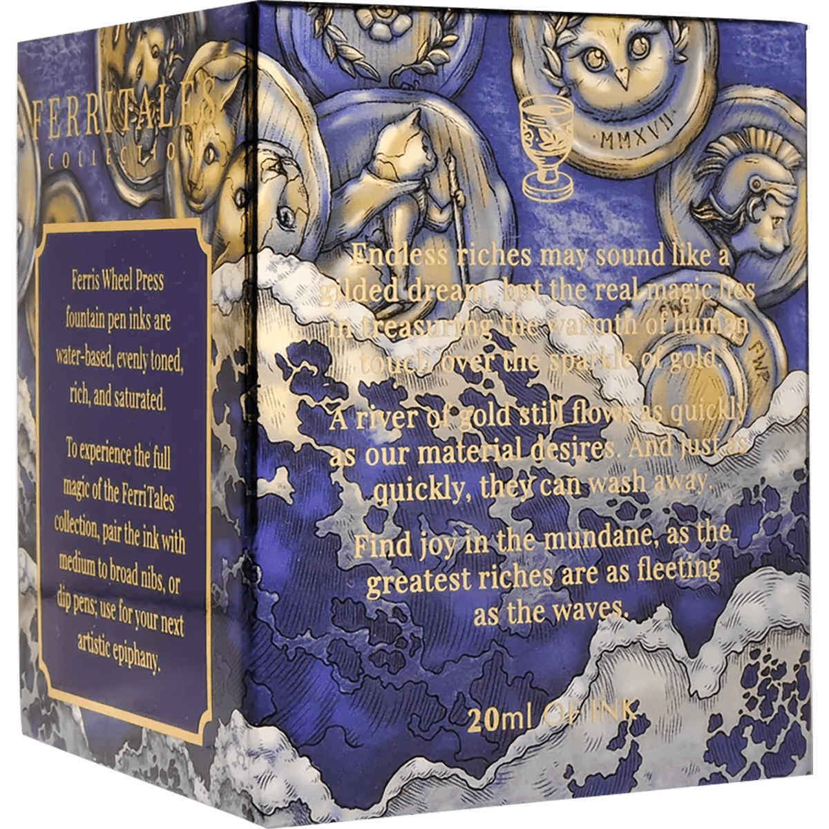 Ferris Wheel Press FerriTales Ink Bottle - King Midas Tides of Midas - 20ml - Pen Boutique Ltd