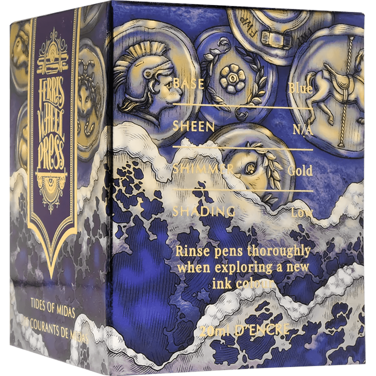 Ferris Wheel Press FerriTales Ink Bottle - King Midas Tides of Midas - 20ml - Pen Boutique Ltd