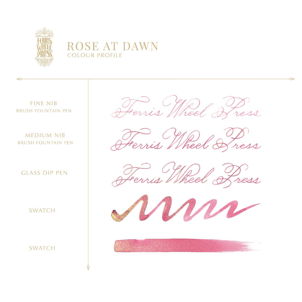 Ferris Wheel Press La Belle Epoque Ink Bottle - Rose at Dawn - 38ml - Pen Boutique Ltd