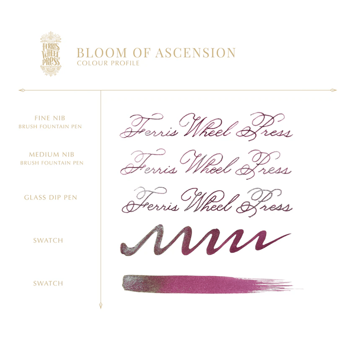 Ferris Wheel Press The Book of Knights Ink Bottle - Bloom of Ascension - 85ml - Pen Boutique Ltd