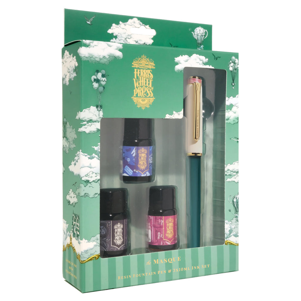 Ferris Wheel Press The Masque Resin Pen & Ink Set - Teal - Pen Boutique Ltd