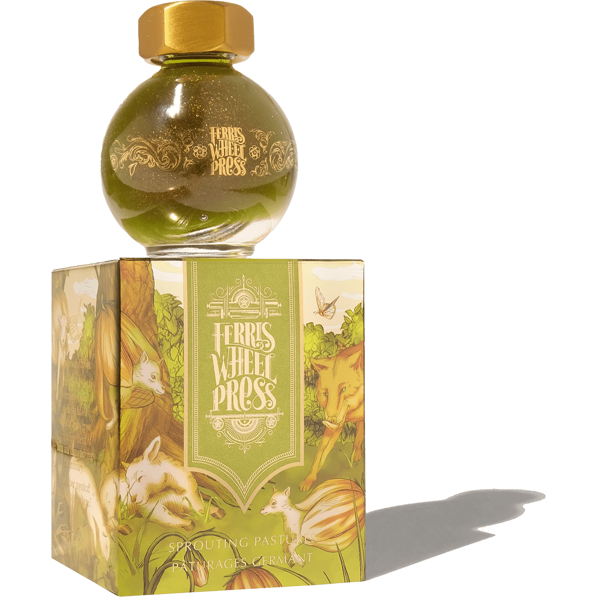 Ferris Wheel Press FerriTales Bestiary Ink Bottle - Sprouting Pastures - 20ml - Pen Boutique Ltd